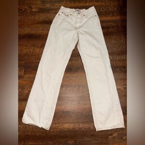 BDG Urban Outfitters COWBOY JEANS OFF-WHITE CREAM DENIM WOMEN'S SIZE 24